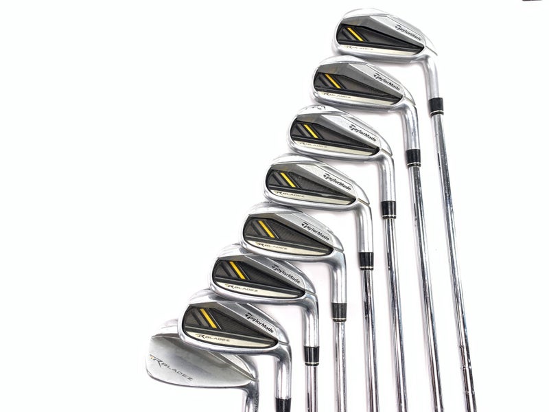 TaylorMade RocketBladez Iron Set 4-PW+GW RocketFuel Stiff Steel Mens RH