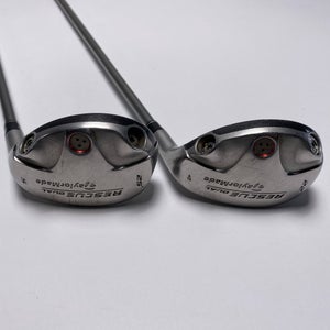 TaylorMade Rescue Dual 4 & 5 Hybrid Set 22* 25* Ultralite Graphite 65g Mens RH