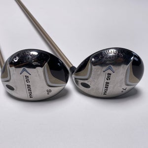 Callaway Big Bertha 2007 7 & 9 Fairway Wood Set 21* 24* 55g Graphite Womens RH