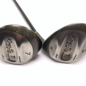 Cobra King Cobra Titanium 5 & 7 Fairway Wood Set 18* 22* Titanium Offset Mens RH
