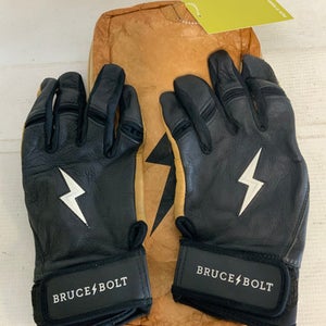 Used BRUCE BOLT BATTING GLOVE BB/SB Accessory Tan And Black XL 11823-S000033276