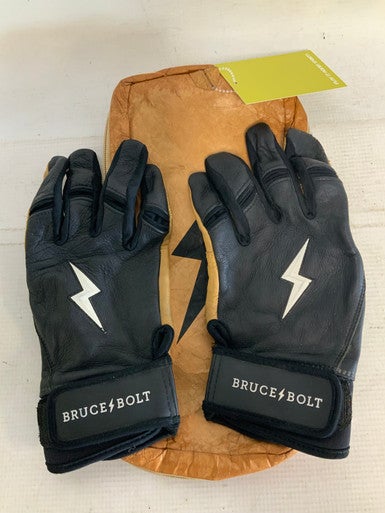 Used BRUCE BOLT BATTING GLOVE BB/SB Accessory Tan And Black XL 11823-S000033276