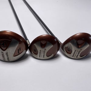 TaylorMade Ti Bubble Wood Set 1 3 5 | 9.5* 15* 18* Bubble S-90 Plus Mens RH