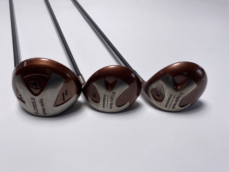 TaylorMade Ti Bubble Wood Set 1 3 5 | 9.5* 15* 18* Bubble S-90 Plus Mens RH