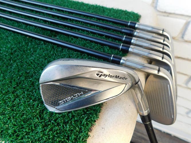TaylorMade STEALTH (6i-PW+AW) Iron Set w/ KBS MAX 55g Senior Flex Shafts
