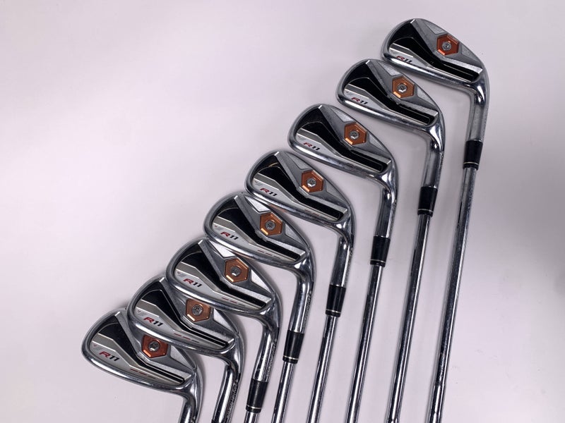 TaylorMade R11 Iron Set 4-PW+GW KBS 90g Stiff Steel Mens RH