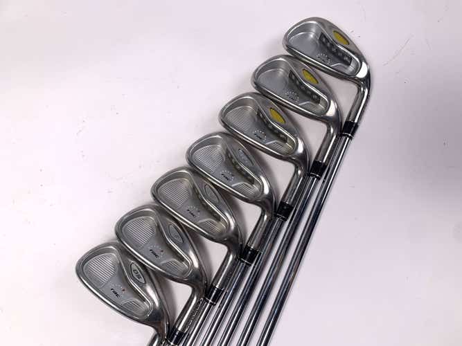 TaylorMade Rac OS 2005 Iron Set 3-9 T-Step Ultralite 90g Regular Steel Mens RH