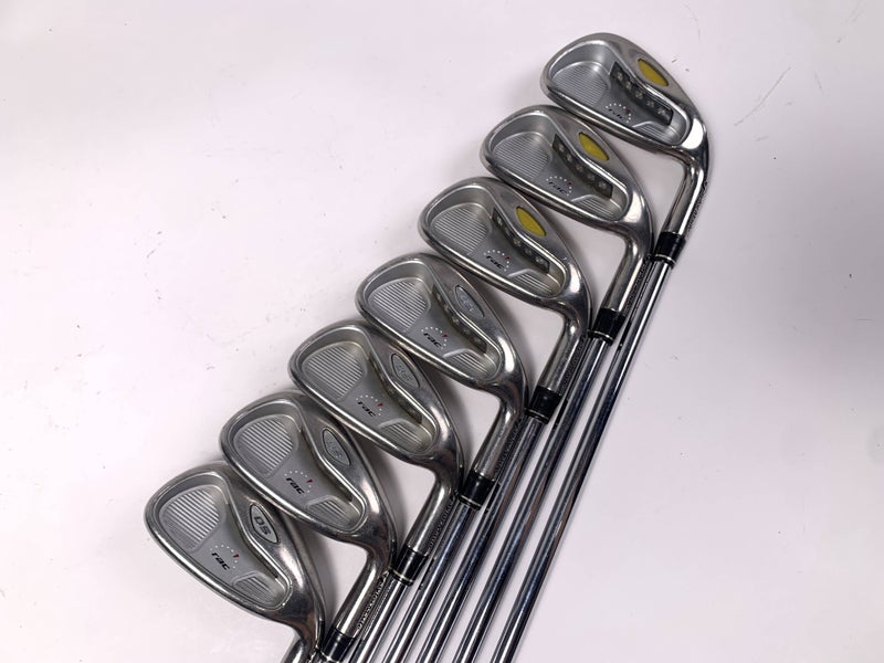 TaylorMade Rac OS 2005 Iron Set 3-9 T-Step Ultralite 90g Regular Steel Mens RH