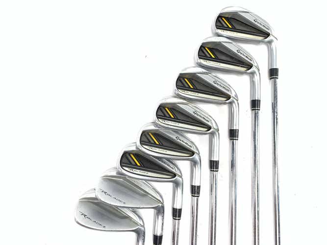 TaylorMade RocketBladez Iron Set 4-PW+GW+SW 85g Regular RH No 8 iron +1''