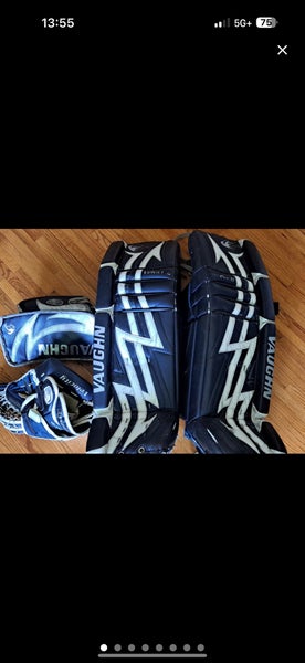 36+2" Vaughn Velocity V3 7500 Blue Regular hockey Goalie Full Set (Used)