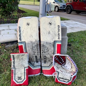 Ohio State Buckeyes Custom Medium Bauer MACH Goalie Set