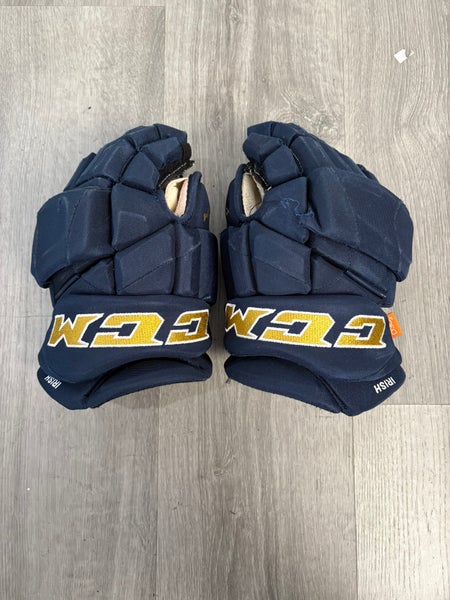 Notre Dame Irish Game Worn CCM HGJSPP Gloves 13" Pro Stock (Used)