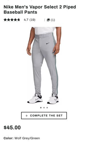 Gray Men's Adult XL Nike Game Pants (Used)