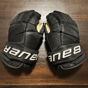 Black Bauer Vapor Gloves 14" Pro Stock