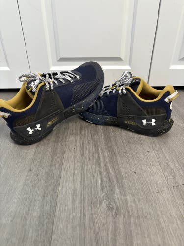 Notre Dame Hockey Blue Men's Adult Size M 8.0 (W 9.0) Under Armour Shoes (Used)