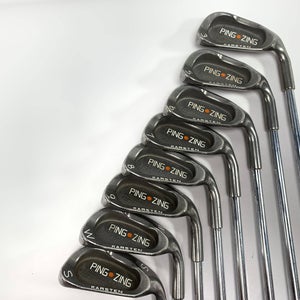 Ping Zing Iron Set 3-PW+SW Orange Dot Karsten JZ Stiff Steel Mens RH