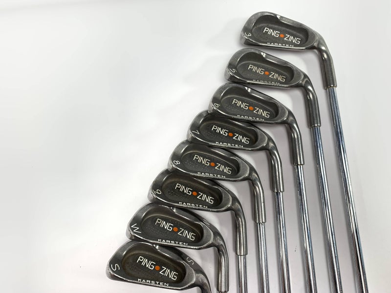 Ping Zing Iron Set 3-PW+SW Orange Dot Karsten JZ Stiff Steel Mens RH