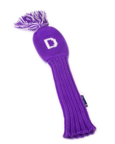 Stitch Pom Pom Knit Purple Driver Golf Headcover