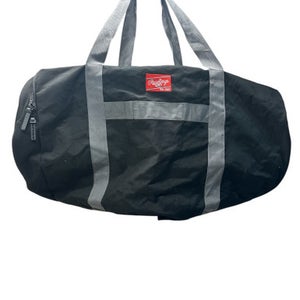 Used Rawlings THROWBACK XL DUFFLE BAG BB/SB Player Carry Bag Black 11835-S000196888
