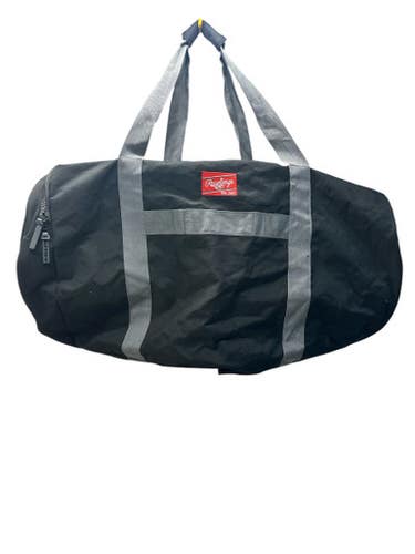Used Rawlings THROWBACK XL DUFFLE BAG BB/SB Player Carry Bag Black 11835-S000196888
