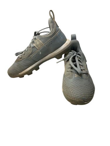 Used Under Armour HARPER BB CLEATS S-55 BB/SB Cleats Grey And White Junior 02.5 11835-S000197188