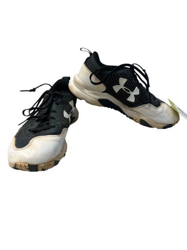 Used Under Armour BASEBALL TURF SHOES BB/SB Cleats Black And White Junior 05.5 11835-S000197189