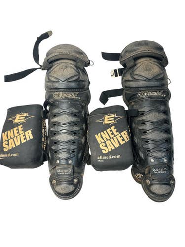 Used Louisville Slugger DLG-120 D Catchers Leg Guards Black Youth 11835-S000197236
