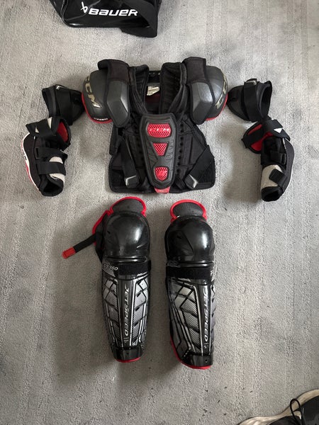 Youth Ice Hockey Chest Pad, Elbow Pads, & Chin Pads (3 In 1)