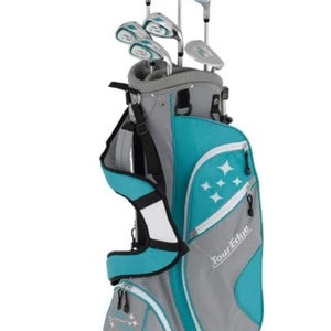 Tour Edge Lady Edge Complete Full Set (Turquoise/White, STAND BAG) 2020 NEW