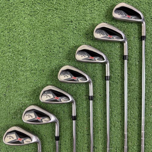 Callaway X Hot 2019 Iron Set 5-PW AW Stiff Flex XP 85 S300 Right Handed