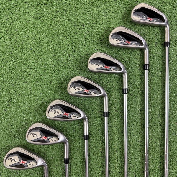 Callaway X Hot 2019 Iron Set 5-PW AW Stiff Flex XP 85 S300 Right Handed
