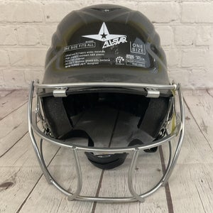All-Star BH3000 Youth Face-Guard Softball Helmet Gloss Black 6 1/2 - 7 1/2