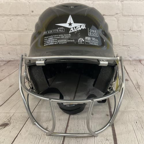 All-Star BH3000 Youth Face-Guard Softball Helmet Gloss Black 6 1/2 - 7 1/2