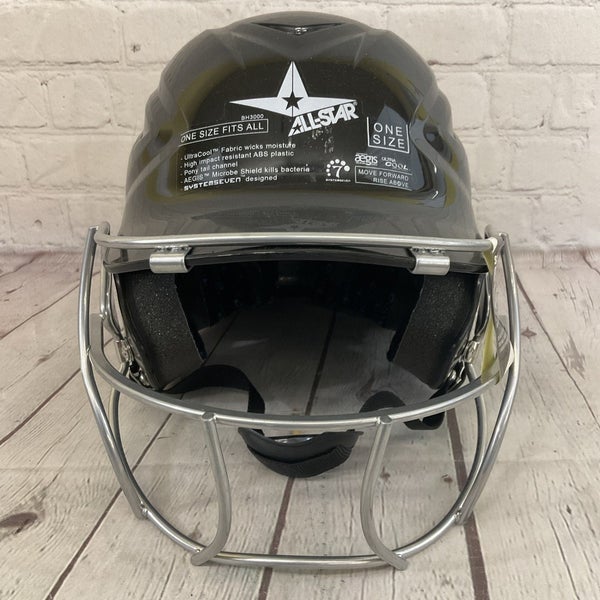 All-Star BH3000 Youth Face-Guard Softball Helmet Gloss Black 6 1/2 - 7 1/2