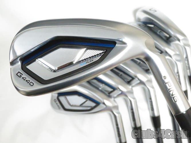 PING G440 Irons Black Dot AWT 2.0 MATTE Stiff Flex 5-P+U +1/2" TALL .. Shop Wear