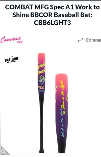 2025 Combat MFG Spec A1 Alloy Bat (-3) 32"