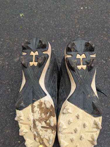 Black Kid's 7Y (Big Kids / Youth) Youth Under Armour High Top Molded Cleats (Used)