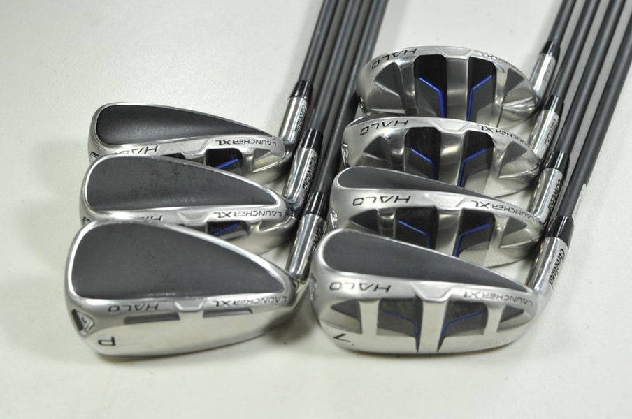 LEFT HANDED Cleveland Launcher XL Halo 4-PW Iron Set Senior Flex Graphite 200914