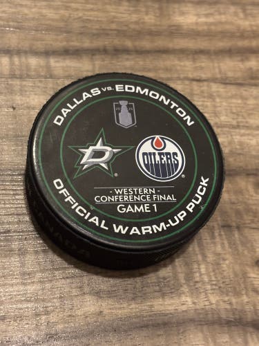 2025 NHL Western Conference Finals Official Warm Up Hockey Puck New