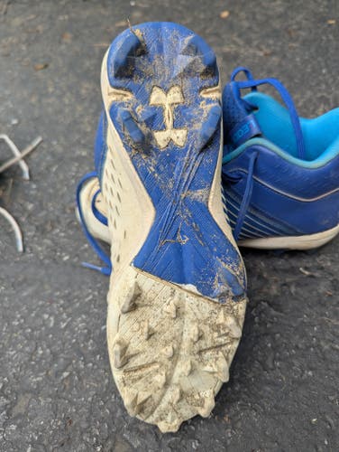 Blue Kid's 6Y (Big Kids / Youth) Youth Under Armour High Top Molded Cleats (Used)