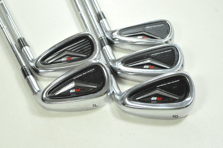 TaylorMade R9 Single 4,6,8,9,PW Irons Stiff Flex Right Steel # 200495