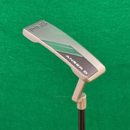 Ping 2024 Anser D Black Dot Raw Blast 34" Plumber's-Neck Blade Putter w/ HC