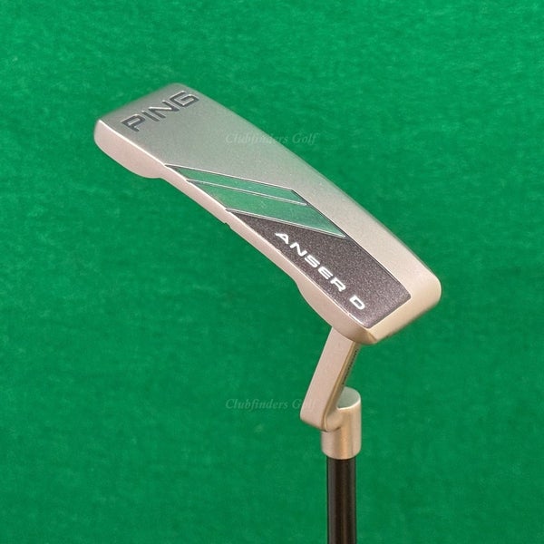 Ping 2024 Anser D Black Dot Raw Blast 34" Plumber's-Neck Blade Putter w/ HC