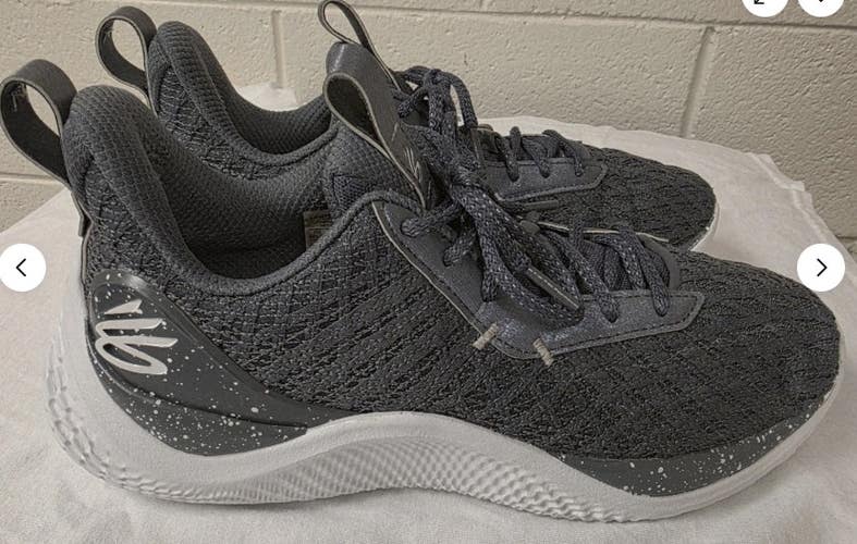 Under Armour Sz 9.5 Steph Curry 10 Gray Basketball Shoes Sneakers 3026624-101