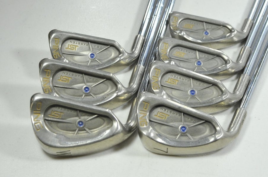 LEFT HANDED Ping ISI Nickel 4-W Iron Set Stiff Flex Blue Dot Steel  # 194403