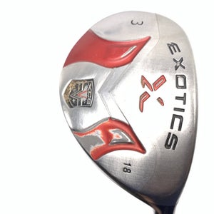 Tour Edge Exotics XCG 3 Hybrid 18* Graphite Design Tour AD 72g Stiff  Mens RH