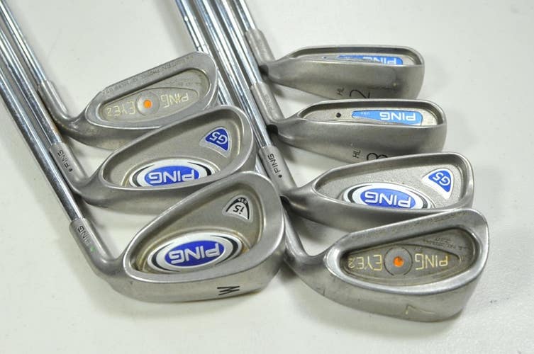 Ping G2/G5/Eye2/i5 2,3,5,7,8,9,W Iron Set Stiff Flex Right Steel  # 200151
