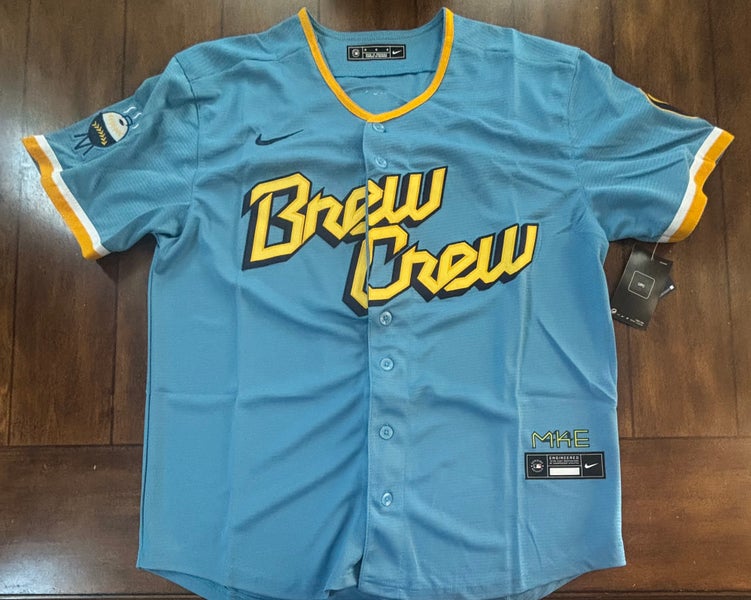 Milwaukee Brewers Brew Crew Jackson Chourio Adult Medium Jersey NWT