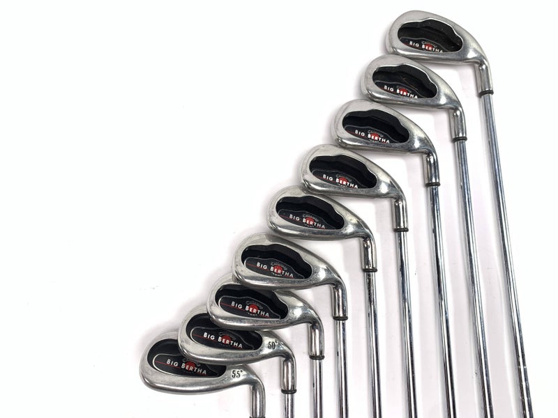 Callaway Big Bertha 2002 Iron Set 4-PW+GW+SW Uniflex Steel Mens RH