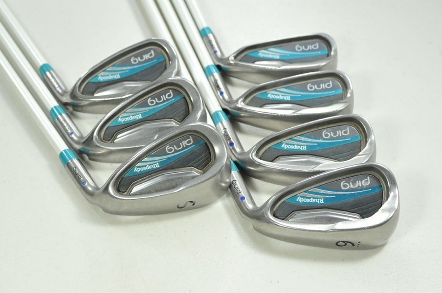 Ping Rhapsody 2015 6-W,UW,SW Iron Set Ladies Lite Flex Right Graphite # 200794